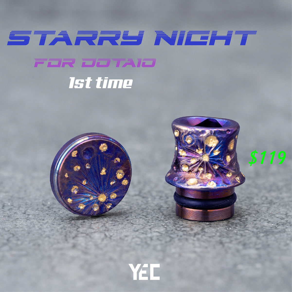 Starry Night Drip Tip Button set for DotAIO