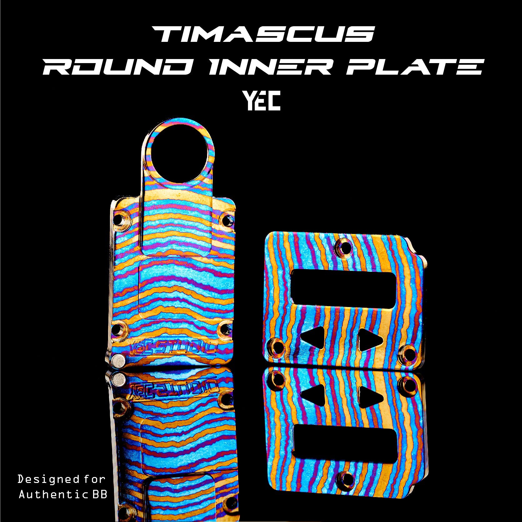 ティマスカス・ディスクプレート (チタン合金製ダマスカス) Timascus